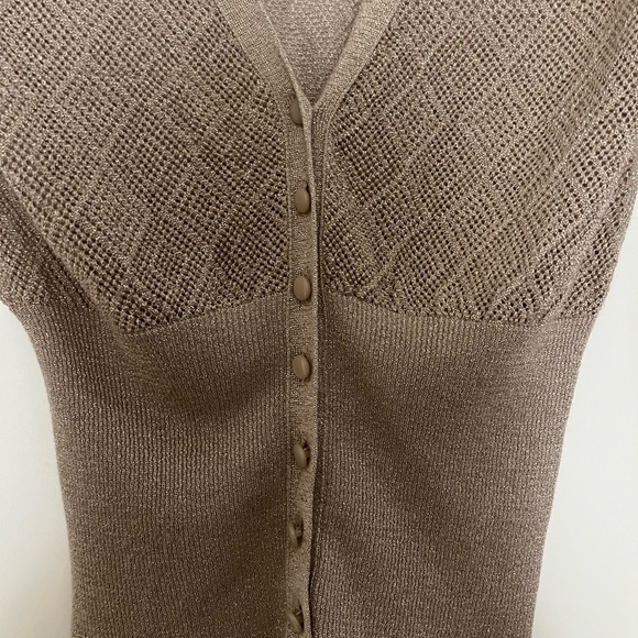 Bebe Champagne Cropped Cardigan - Picture 3 of 5